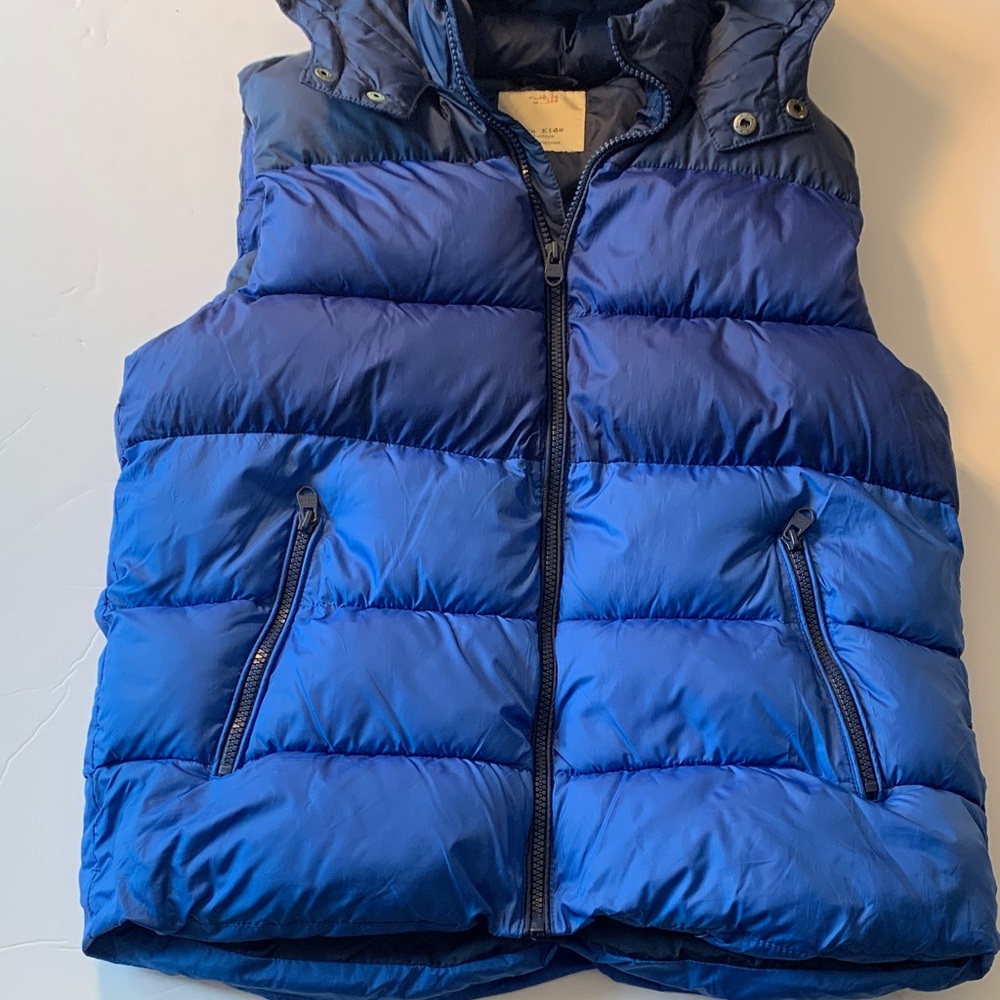 Zara Kids 13/14 blue gradient, Puffer Vest with hood - Picture 1 of 7